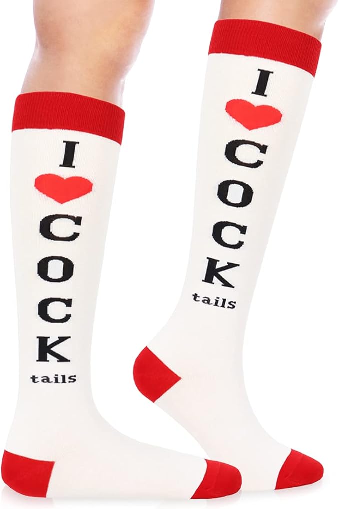 I Love Cocktails Socks - Funny gag gift product image